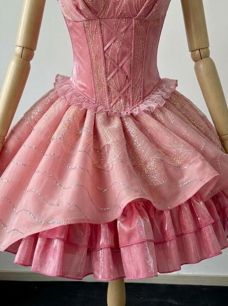 Glinda Layered Party Dress Anime Style