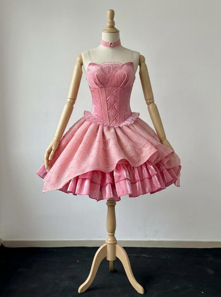 Glinda Layered Party Dress Anime Style