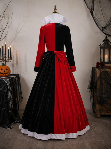 Queen of Hearts Costume for Women – Halloween Red Black Dress, Wonderland Villain Cosplay, Gothic Queen Outfit, Adult Fancy Dress