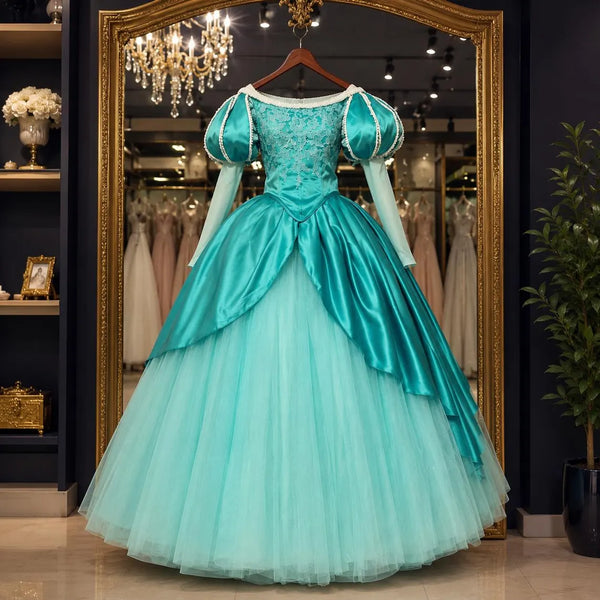 Handmade - Cosplay Ariel Costume, Ariel Blue Dress Costume, Ariel Adult Costume