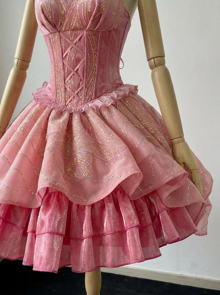 Glinda Layered Party Dress Anime Style