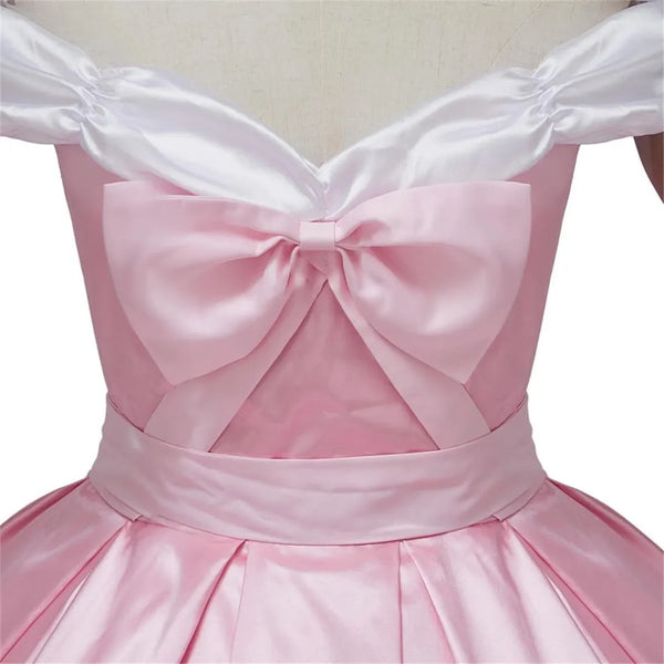 Princess Cosplay Costume Pink Fancy Birthday Party Fairy Gown for Adult Women