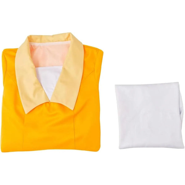 Women's Yellow Tiana Princess Waitress Dress with Apron Cosplay Costume