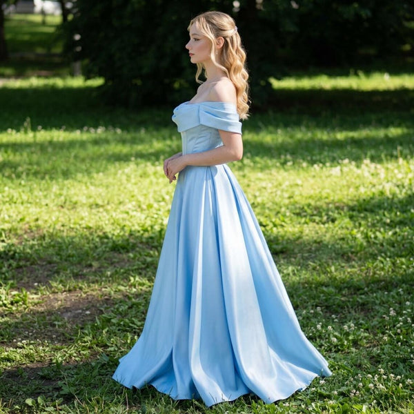 Cinderella Costume Dress Princess Ball Gown Cosplay Corset Off Shoulder Prom Gown Light Blue Fantasy Fairytale Outfit Adult Women Costume