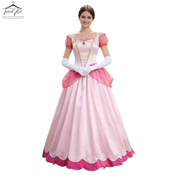 Princess Daisy Costume | Princess Peach Costume | Fairytale Princess Gown for Women | Halloween Cosplay Dress