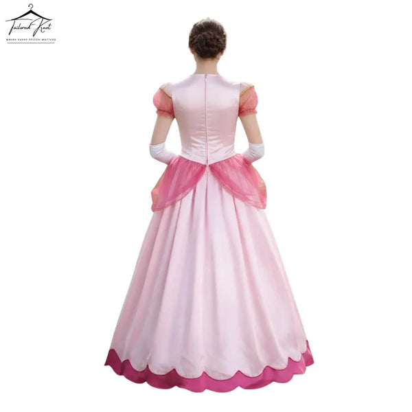 Princess Daisy Costume | Princess Peach Costume | Fairytale Princess Gown for Women | Halloween Cosplay Dress