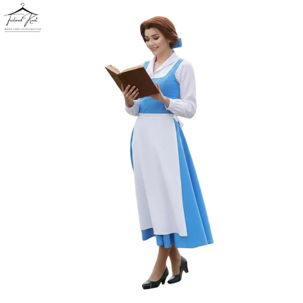 Women’s Disney Beauty and the Beast Belle Blue Dress Costume | Princess Village Dress - comic con Cosplay
