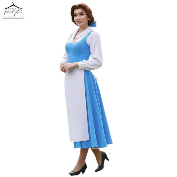 Women’s Disney Beauty and the Beast Belle Blue Dress Costume | Princess Village Dress - comic con Cosplay