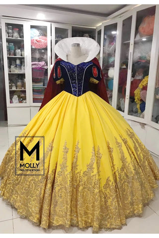 Princess Snow White Costume Original Snow White Dress Classic Style Wi – Mermaidcosplay Princess Snow White Costume Original Snow White Dress Classic Style Wi – Mermaidcosplay