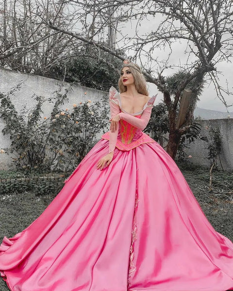 Pink Aurora Princess Adult costume Inspired Sleeping Beauty Costume Pink Color
