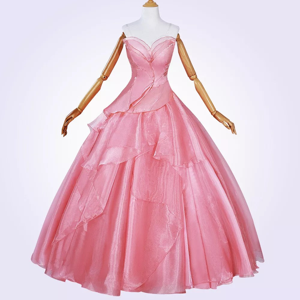Wicked Glinda Cosplay Costume Women Pink Dress Outfit Wedding Dress + – Mermaidcosplay