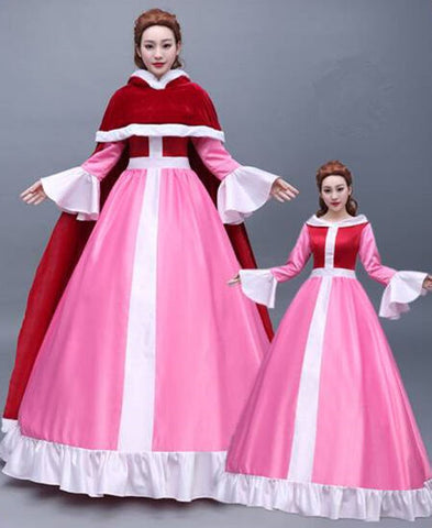 Belle Red Cape Costume  Belle Pink Costume Inspired Beauty and The Beast