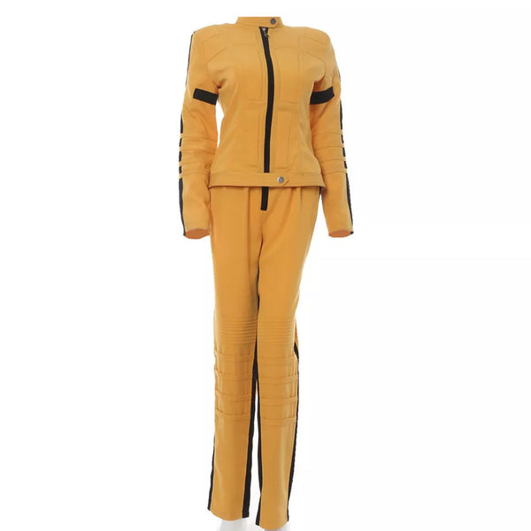 Kill Bill the Bride Cosplay Costume Uniform Yellow Halloween Women Costume