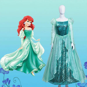 The Little Mermaid Ariel Cosplay Costume Ariel Green dress costume