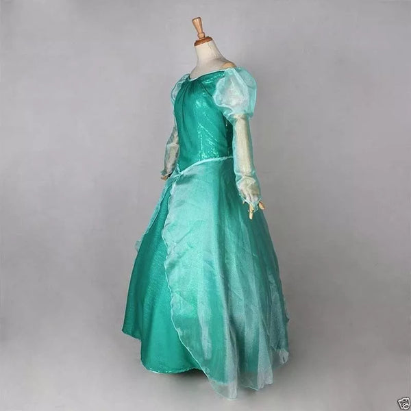 The Little Mermaid Ariel Cosplay Costume Ariel Green dress costume Women Halloween Costume