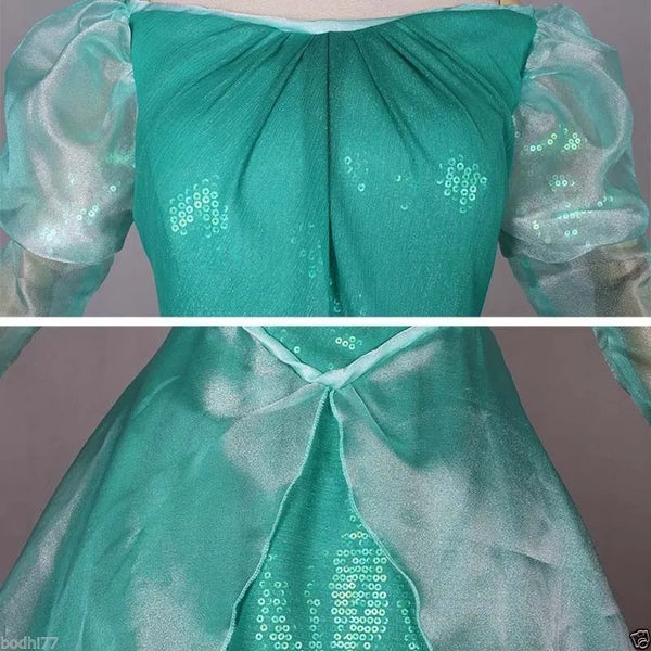 The Little Mermaid Ariel Cosplay Costume Ariel Green dress costume Women Halloween Costume