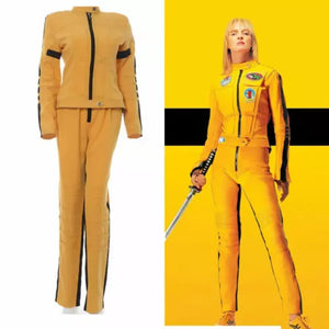 Kill Bill the Bride Cosplay Costume Uniform Yellow Halloween Women Costume