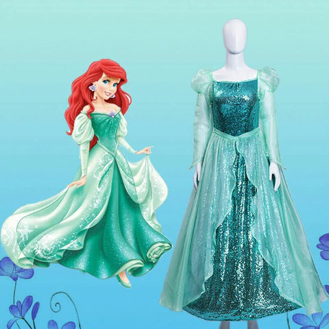 The Little Mermaid Ariel Cosplay Costume Ariel Green dress costume