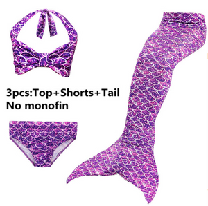 Girls Cosplay Mermaid Tail Swimwear Bikini Summer Swim Dress Cosplay L Mermaid Tails
