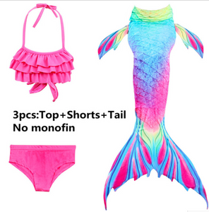 Girls Cosplay Mermaid Tail Swimwear Bikini Summer Swim Dress Cosplay N Mermaid Tails