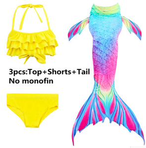 Girls Cosplay Mermaid Tail Swimwear Bikini Summer Swim Dress Cosplay O Mermaid Tails