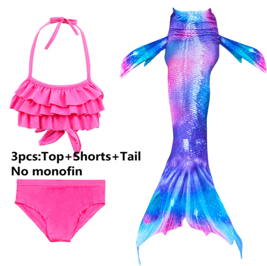 Girls Cosplay Mermaid Tail Swimwear Bikini Summer Swim Dress Cosplay S Mermaid Tails