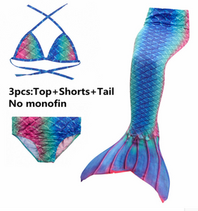 Girls Cosplay Mermaid Tail Swimwear Bikini Summer Swim Dress Cosplay E Mermaid Tails