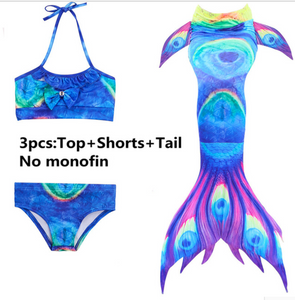 Girls Cosplay Mermaid Tail Swimwear Bikini Summer Swim Dress Cosplay G Mermaid Tails