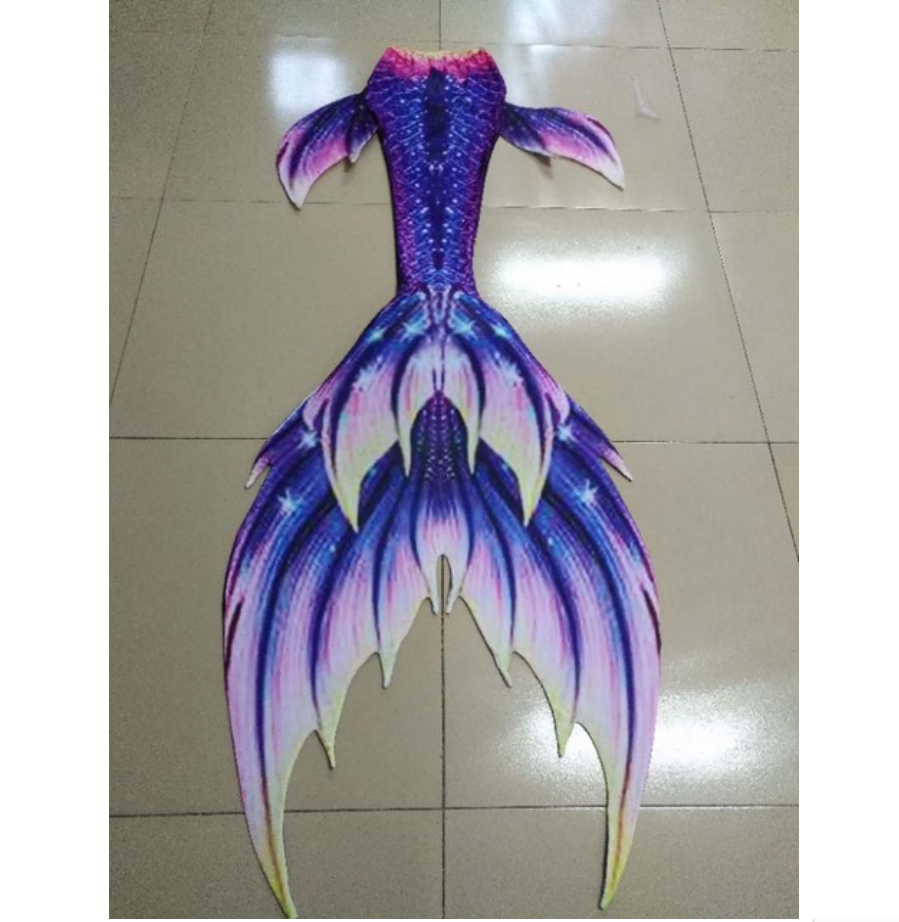 Purple and White Swimmable Mermaid Tails for Adults Women with Monofin