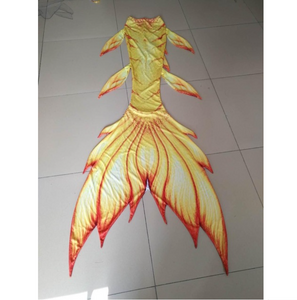 Swimmable Mermaid Mythic Yellow  Tails for Adults Women with Monofin
