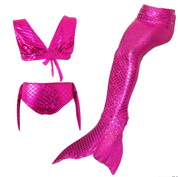 Kids Swimmable Mermaid Swimsuit Bikini for Cheap Pink Girls Mermaid Tails For Swimming Cosplay