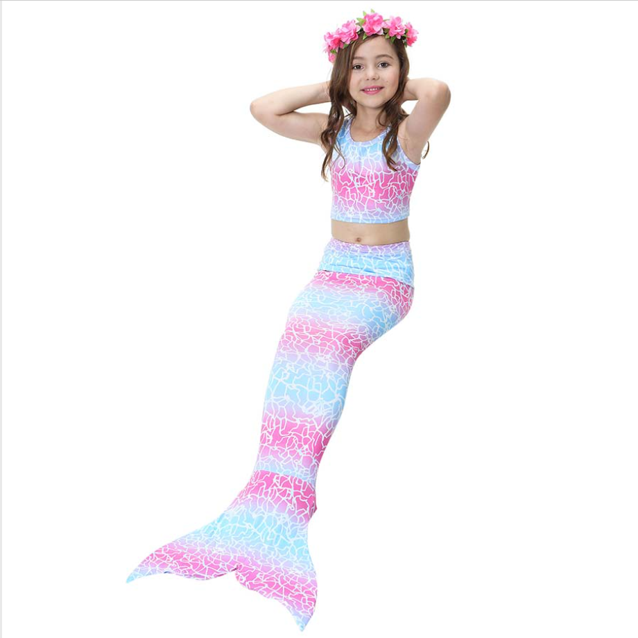Cheap Mermaid Swim Tail for Girls Swimmable Swimwear Bikini A