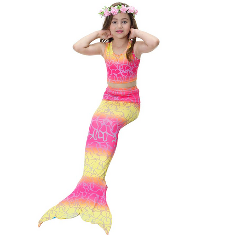 Cheap Mermaid Swim Tail for Girls Swimmable Swimwear Bikini C