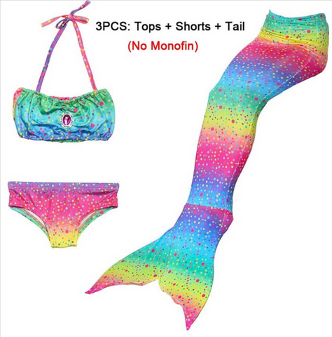Cheap Mermaid Swim Tail for Girls Swimmable Swimwear Bikini D