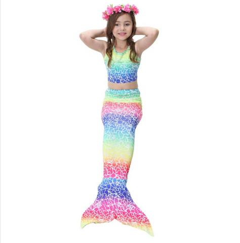 Cheap Mermaid Swim Tail for Girls Swimmable Swimwear Bikini B
