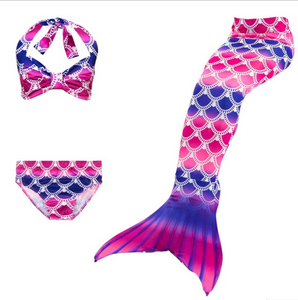 Cheap Mermaid Swim Tail for Girls Swimmable Swimwear Bikini J