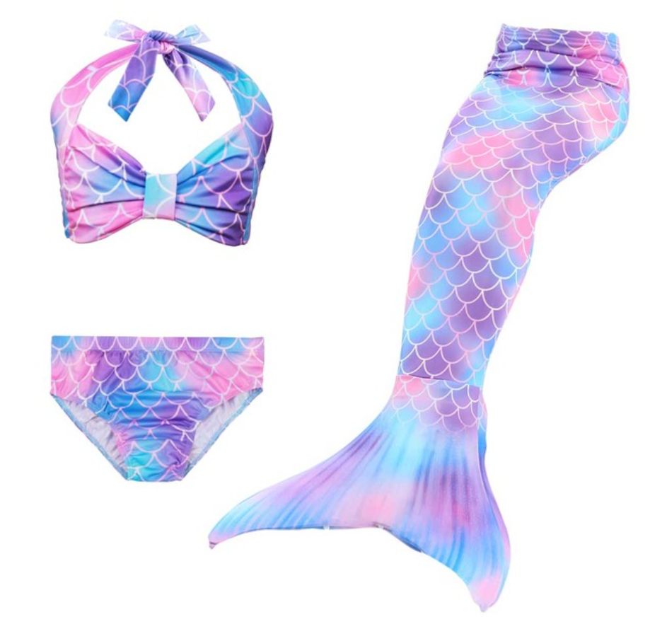 Cheap Mermaid Swim Tail for Girls Swimmable Swimwear Bikini L