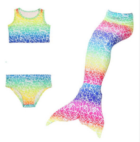 Cheap Mermaid Swim Tail for Girls Swimmable Swimwear Bikini B