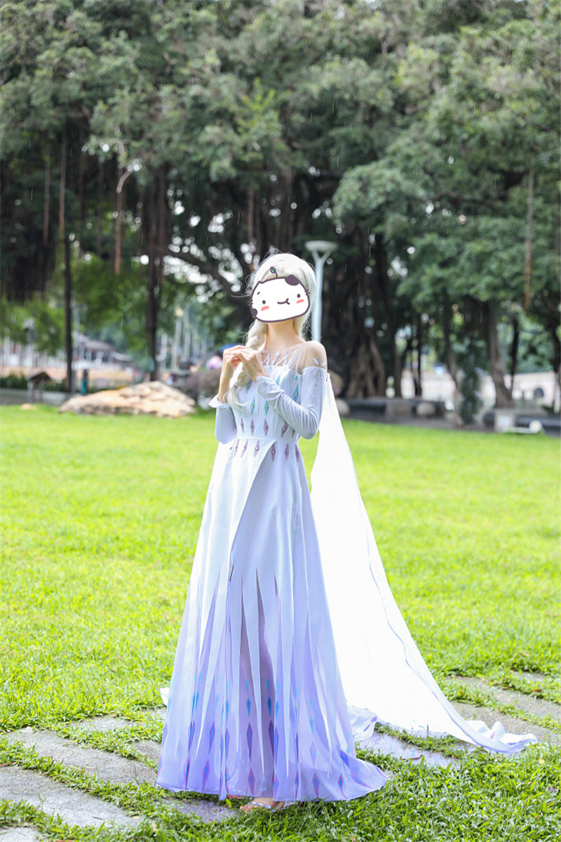 Frozen 2 Elsa White Dress, Princess Elsa Cosplay Costume – Mermaidcosplay