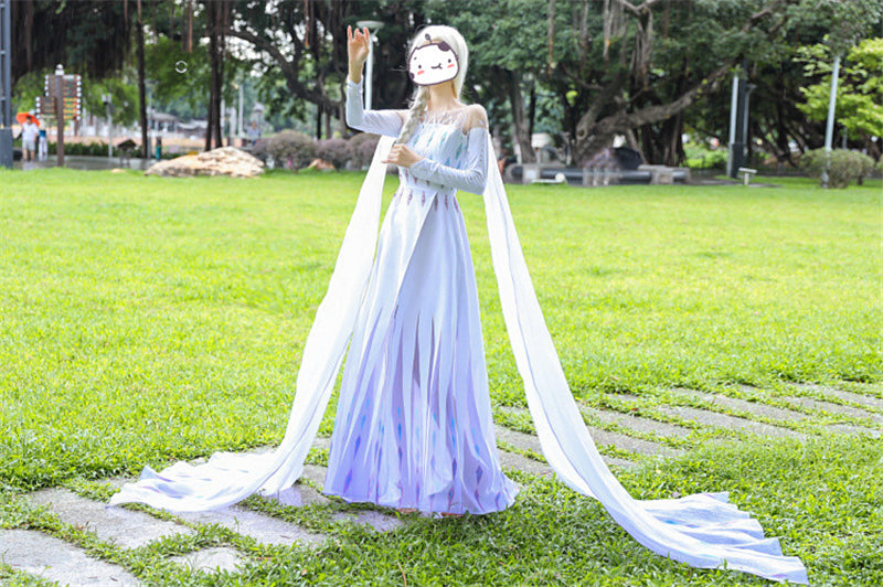 Frozen 2 Elsa White Dress, Princess Elsa Cosplay Costume – Mermaidcosplay Frozen 2 Elsa White Dress, Princess Elsa Cosplay Costume – Mermaidcosplay