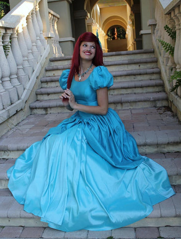 Blue Ariel Dress - Princess Ariel Blue Dress Cosplay Costume