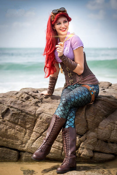 Steampunk Ariel Mermaid Costume Ariel Mermaid Outfits inspired Little Mermaid